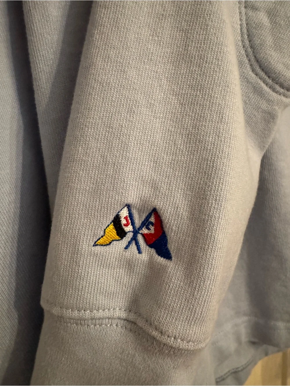 J. Crew Light Blue Rugby Polo with White Contrast Collar